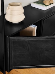 Jasper Conran London Dark Oak Aden Shelving Unit - Image 3 of 8