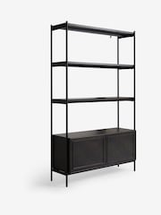 Jasper Conran London Dark Oak Aden Shelving Unit - Image 5 of 8