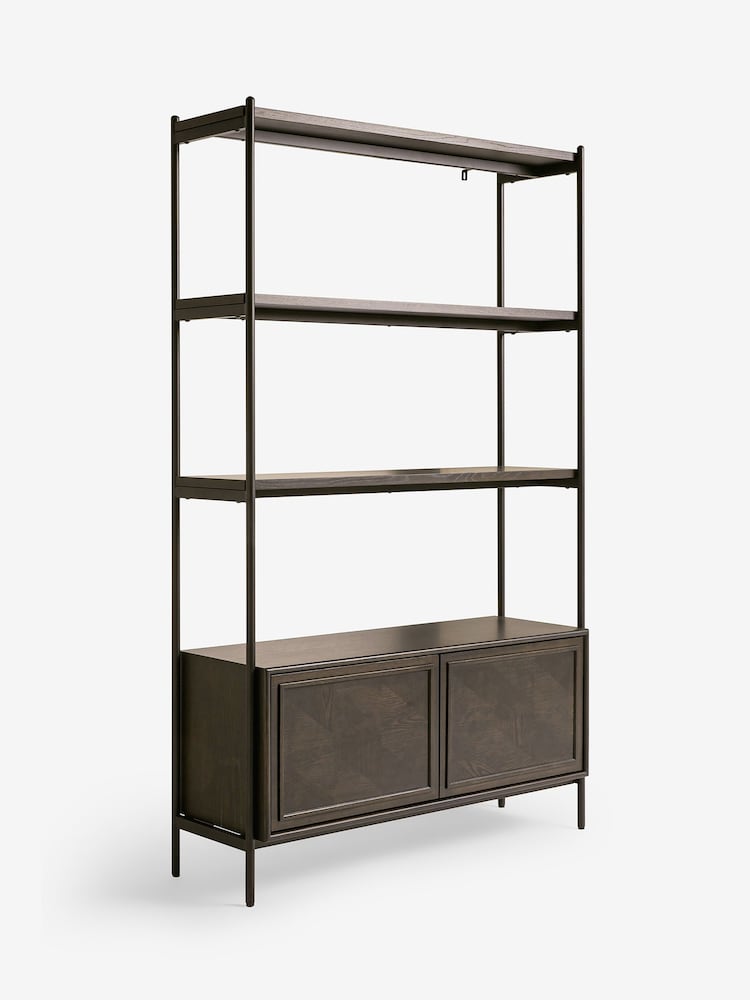 Jasper Conran London Dark Oak Aden Shelving Unit - Image 6 of 6