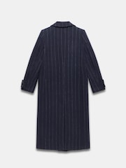 Mint Velvet Blue Pinstripe Coat - Image 4 of 4