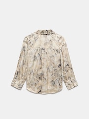 Mint Velvet Cream Snake Effect Print Satin Shirt - Image 4 of 4