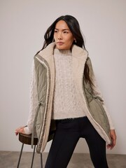 Mint Velvet Green Reversible Padded Gilet - Image 2 of 4