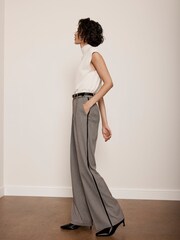 Mint Velvet Grey Check Side Stripe Trousers - Image 2 of 4