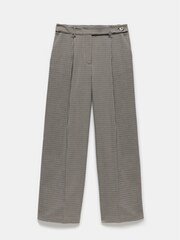 Mint Velvet Grey Check Side Stripe Trousers - Image 3 of 4
