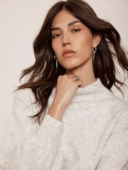 Mint Velvet Grey High Neck Jumper - Image 2 of 4