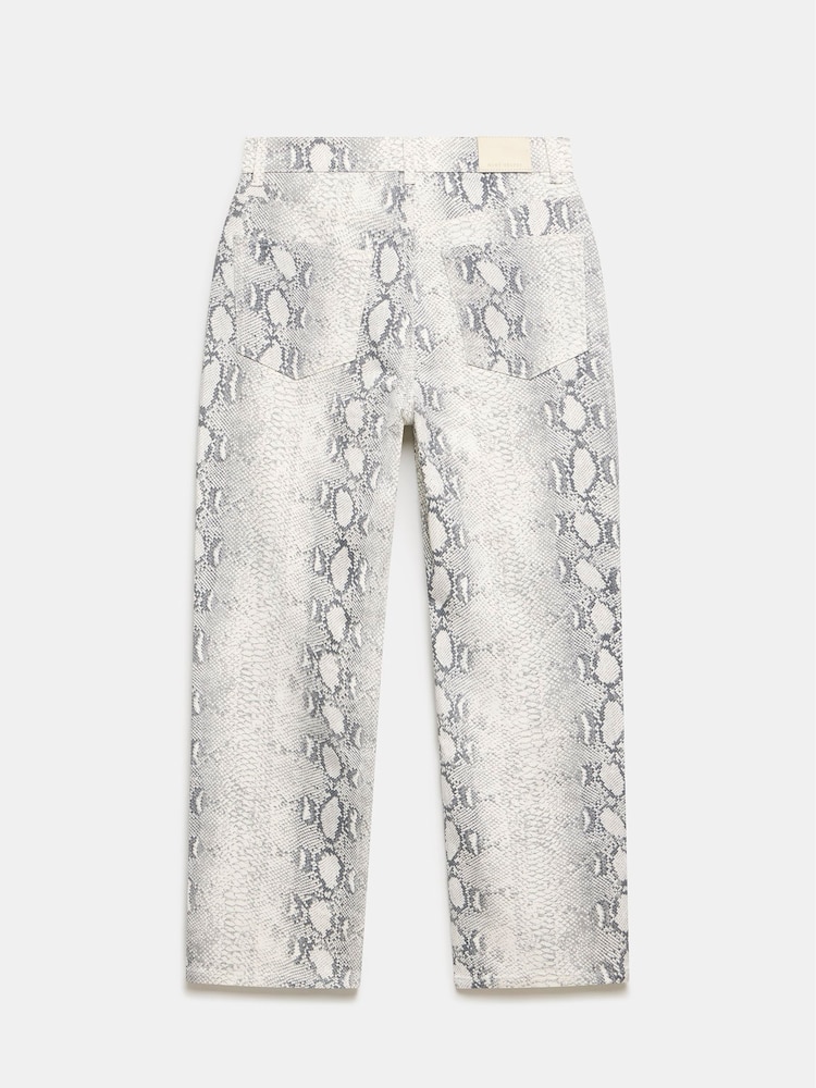 Mint Velvet Cream Snake Effect Print Slim Jeans - Image 4 of 4