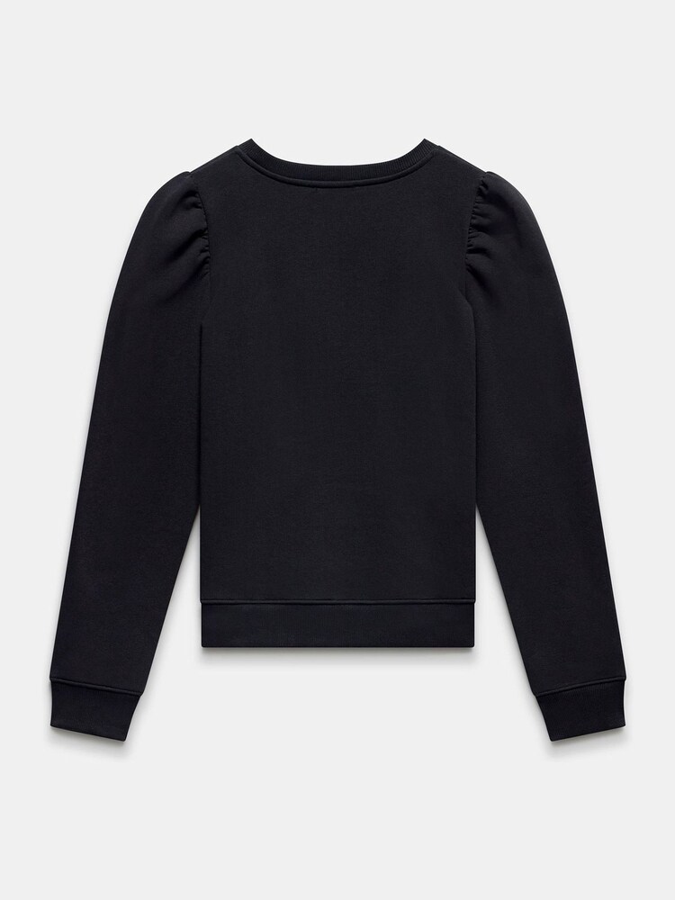 Mint Velvet Black Black Puff Sleeve Sweatshirt - Image 4 of 4 Mint Velvet Black Black Puff Sleeve Sweatshirt - Image 4 of 4