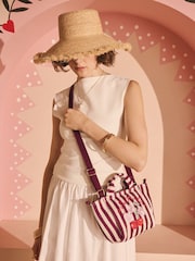 Cath Kidston Cherry Stripe Mini Cross-Body Tote Bag - Image 2 of 10