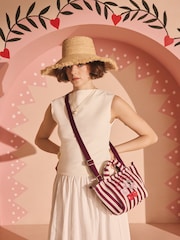 Cath Kidston Cherry Stripe Mini Cross-Body Tote Bag - Image 3 of 10
