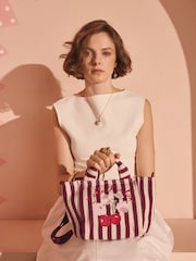Cath Kidston Cherry Stripe Mini Cross-Body Tote Bag - Image 4 of 10