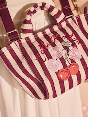 Cath Kidston Cherry Stripe Mini Cross-Body Tote Bag - Image 5 of 10