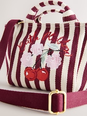 Cath Kidston Cherry Stripe Mini Cross-Body Tote Bag - Image 8 of 10