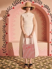 Cath Kidston Cherry Stripe Large Book Bag - Image 1 of 4