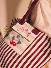 Cath Kidston Cherry Stripe Large Market Tote Bag - Image 4 of 11