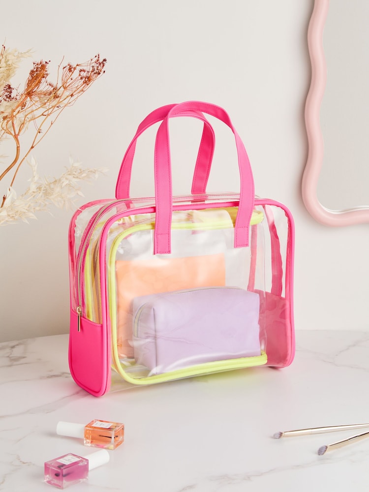 Set of 4 Clear Makeup Bags - Image 2 of 4