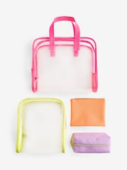 Set of 4 Clear Makeup Bags - Image 4 of 4