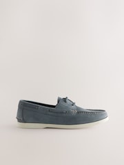 Blue Leather Boat Shoes - Image 3 of 6