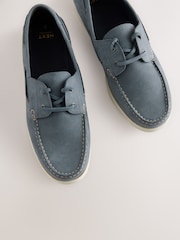 Blue Leather Boat Shoes - Image 4 of 6