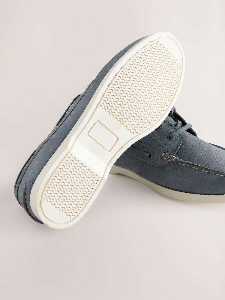 Blue Leather Boat Shoes - Image 6 of 6