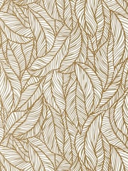 Clarke and Clarke Bronze or Ivory Selva Wallpaper Sample - Image 1 of 1