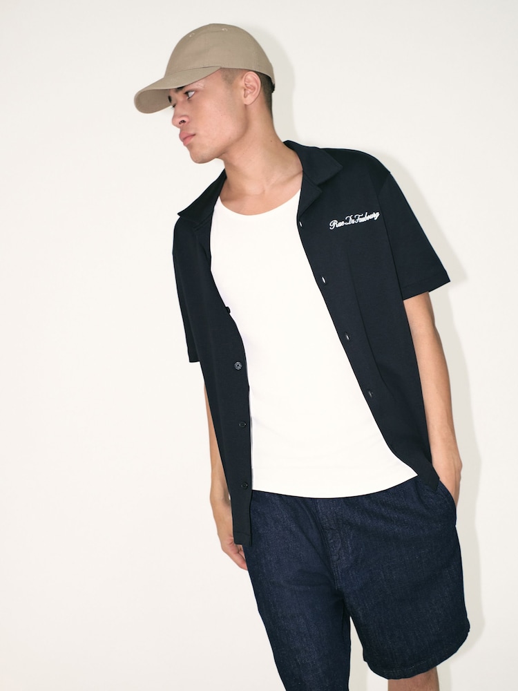 Black Text Graphic Jersey Shirt - Image 4 of 9