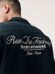 Black Text Graphic Jersey Shirt - Image 5 of 9