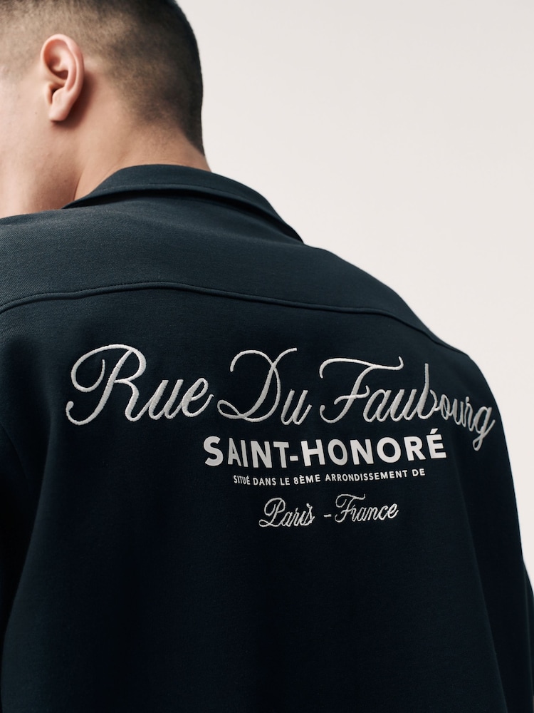 Black Text Graphic Jersey Shirt - Image 5 of 9
