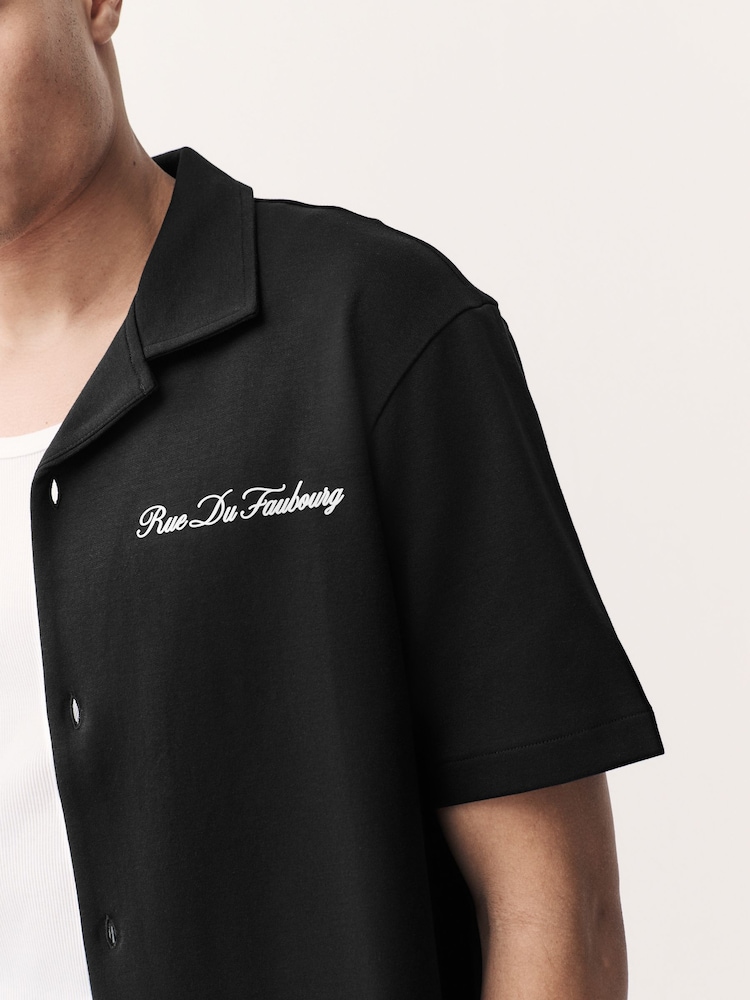 Black Text Graphic Jersey Shirt - Image 6 of 9
