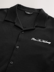 Black Text Graphic Jersey Shirt - Image 8 of 9