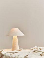 Oliver Bonas White Alma Desk and Table Light - Image 1 of 6