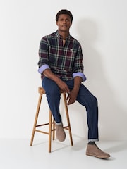 Crew Clothing Company Red Long Sleeve Checked 100% Cotton Shirt - Image 3 of 5