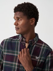 Crew Clothing Company Red Long Sleeve Checked 100% Cotton Shirt - Image 4 of 5