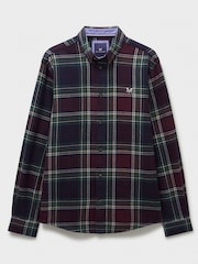 Crew Clothing Company Red Long Sleeve Checked 100% Cotton Shirt - Image 5 of 5