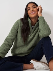 Crew Clothing Company Green Borg Half Zip Fleece - Image 1 of 5