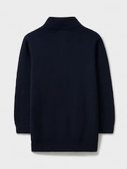 Crew Clothing Company Blue Fairisle Pattern Half Zip Jumper - Image 2 of 3