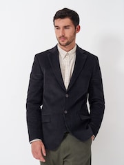 Crew Clothing Company Blue 100% Cotton Corduroy Blazer - Image 1 of 5