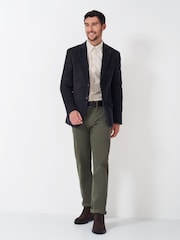 Crew Clothing Company Blue 100% Cotton Corduroy Blazer - Image 2 of 5