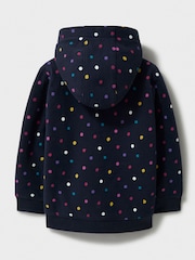 Crew Clothing Company Blue Teddy Fleece Lined 100% Cotton Zip Hoodie - Image 2 of 3
