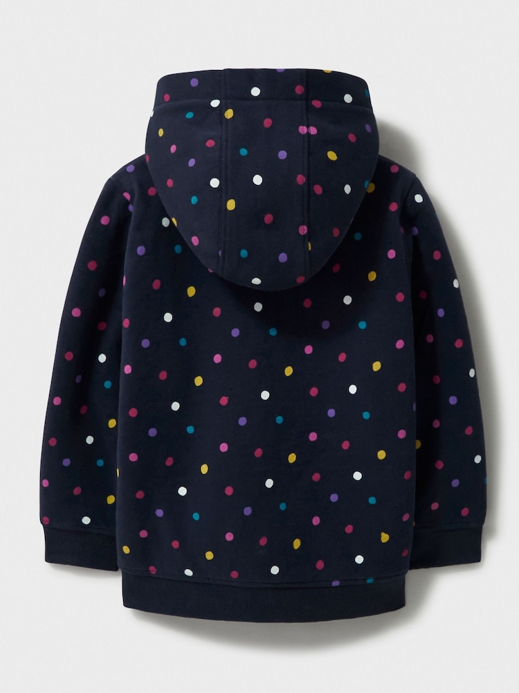 Crew Clothing Company Blue Teddy Fleece Lined 100% Cotton Zip Hoodie - Image 2 of 3 Crew Clothing Company Blue Teddy Fleece Lined 100% Cotton Zip Hoodie - Image 2 of 3