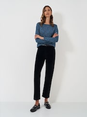 Crew Clothing Company Blue Cassandra Stripe Button Top - Image 3 of 5