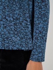 Crew Clothing Company Blue Cassandra Stripe Button Top - Image 4 of 5
