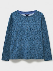 Crew Clothing Company Blue Cassandra Stripe Button Top - Image 5 of 5