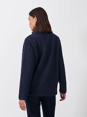Crew Clothing Company Blue Borg Half Zip Fleece - Image 2 of 5