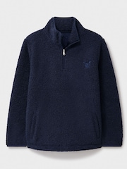 Crew Clothing Company Blue Borg Half Zip Fleece - Image 5 of 5