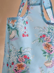 Cath Kidston Blue Bouquet Foldaway Shopper Bag - Image 3 of 4