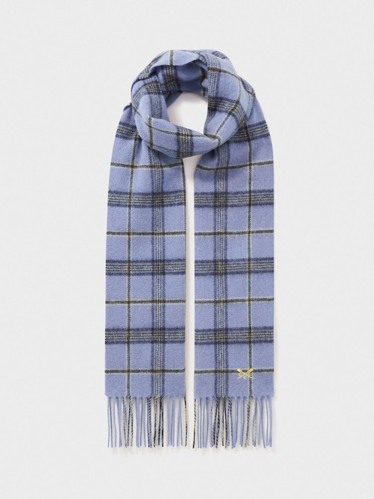 Crew Clothing Company Blue Wool Scarf - Image 2 of 2