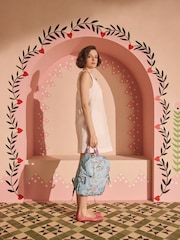 Cath Kidston Blue Bouquet Foldaway Backpack - Image 1 of 2