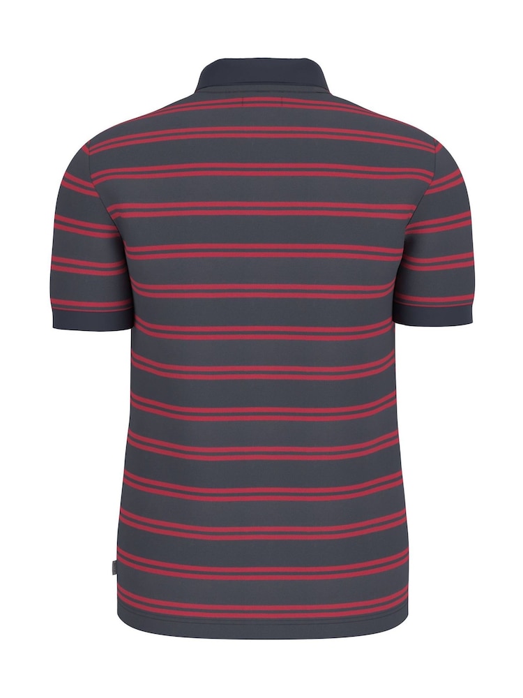 Guess Jeans Navy Stripe 100% Cotton Polo Shirt - Image 6 of 6
