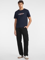 Guess Jeans Black Straight Fit Cargo 100% Cotton Trousers - Image 4 of 7