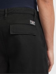 Guess Jeans Black Straight Fit Cargo 100% Cotton Trousers - Image 5 of 7